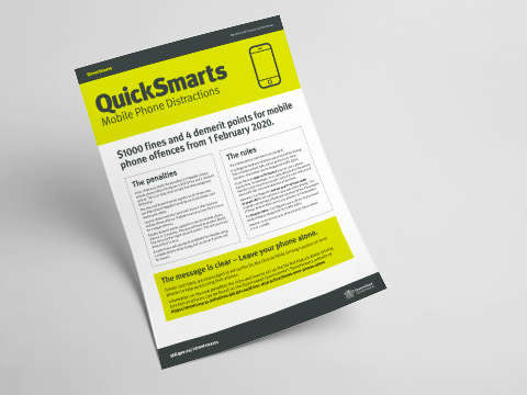 Driver distractions - A4 fact sheet