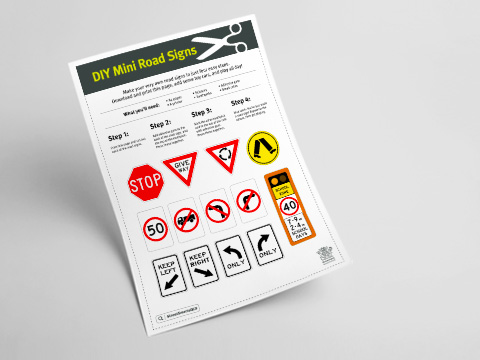 DIY Mini Road Signs